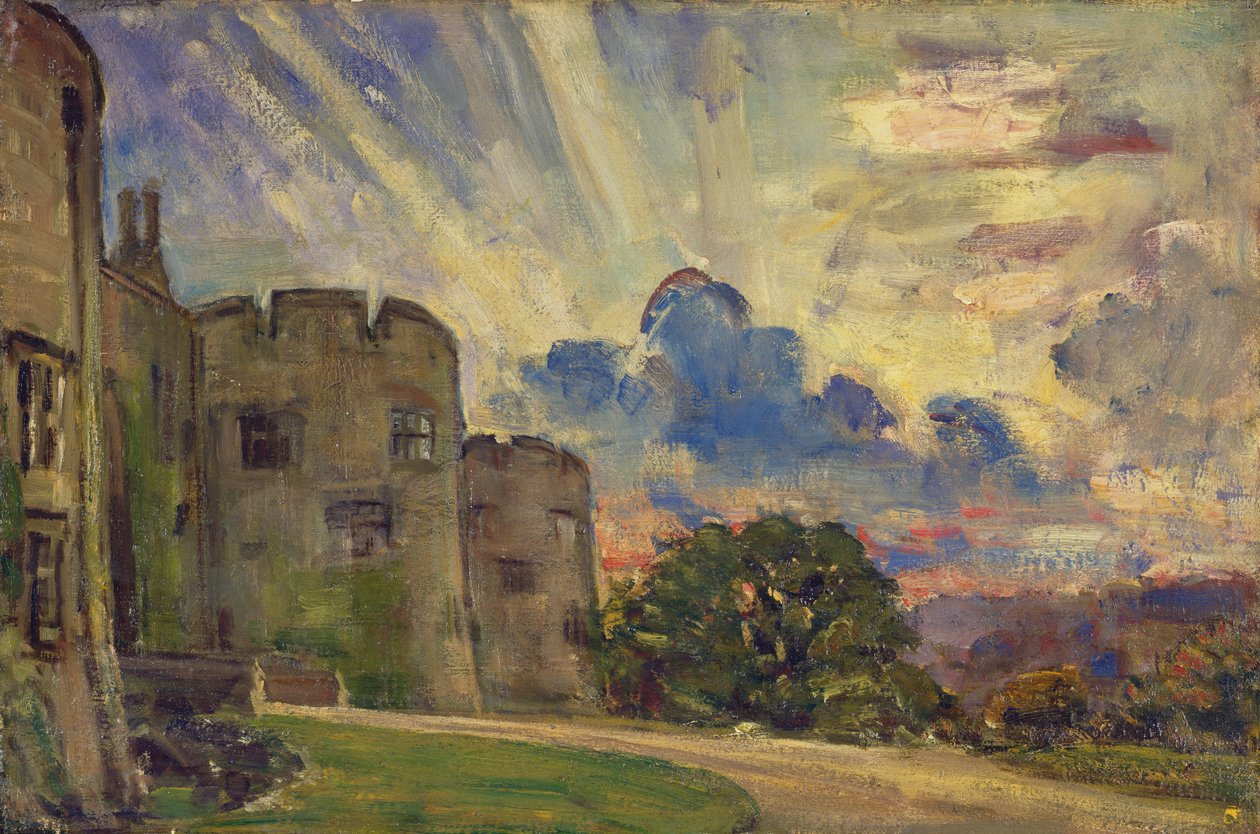 Castillo de Chirk (óleo sobre lienzo) de Philip Wilson Steer