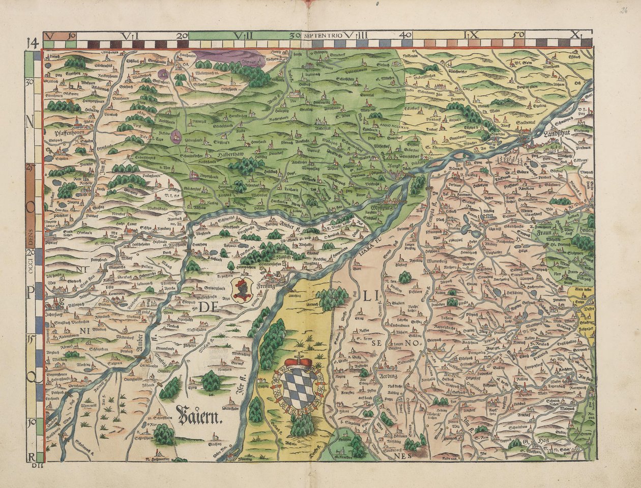 Tablas bávaras de 1568 (Tabla 14) de Philipp Apian