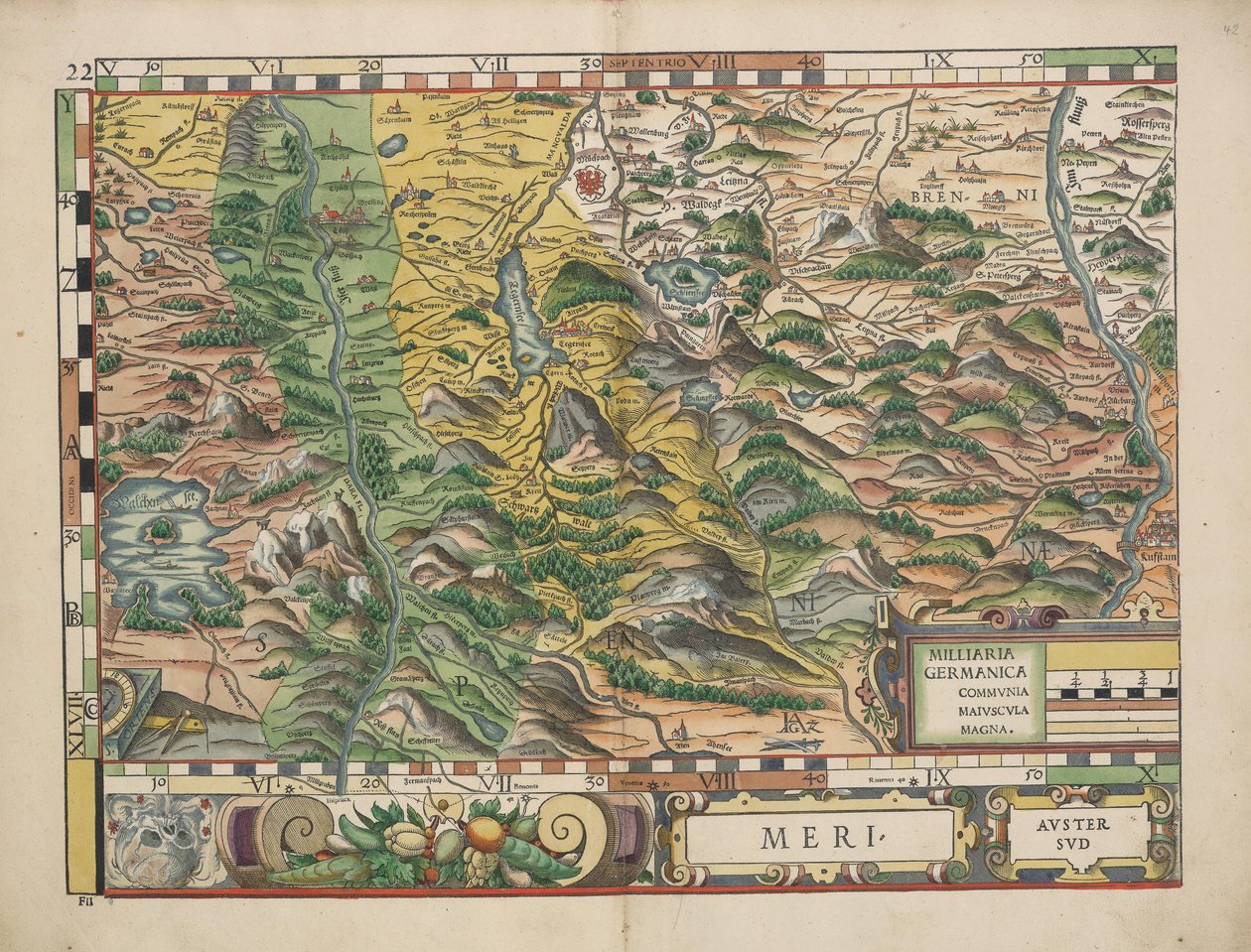 Tablas bávaras de 1568 (Tabla 22) de Philipp Apian