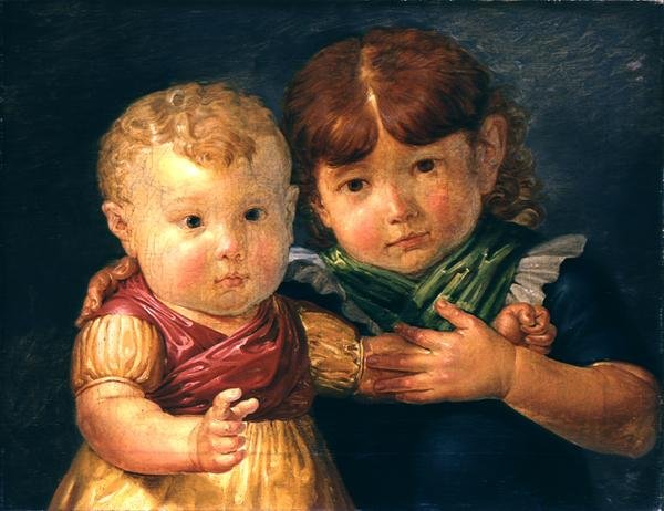 Los hijos del artista, Maria Dorothea y Otto Sigismund Runge, 1809 de Philipp Otto Runge