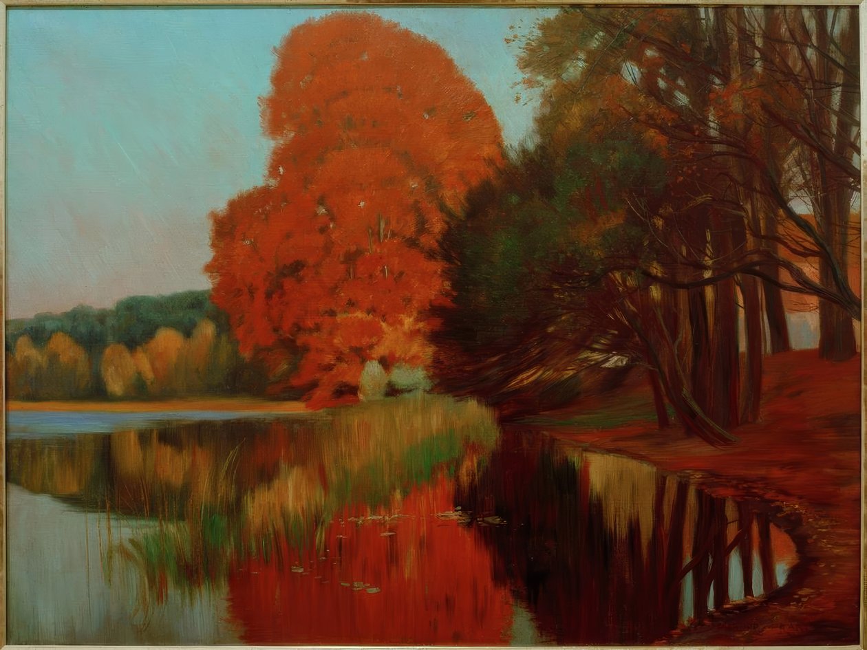 Ambiente otoñal en un lago de Brandeburgo de Philipp Franck