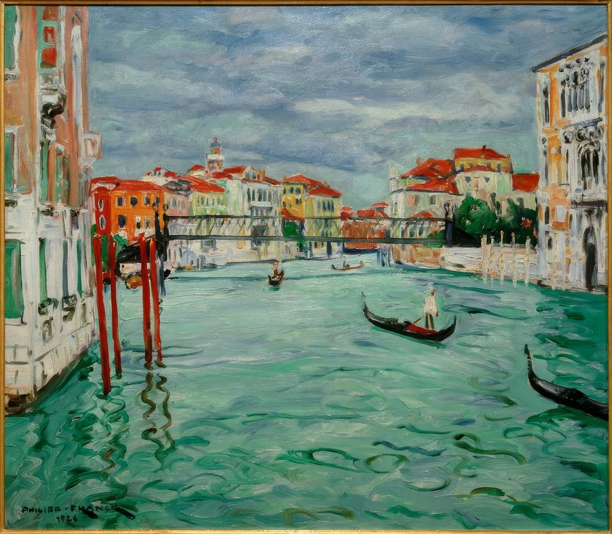 Canal con góndolas de Philipp Franck