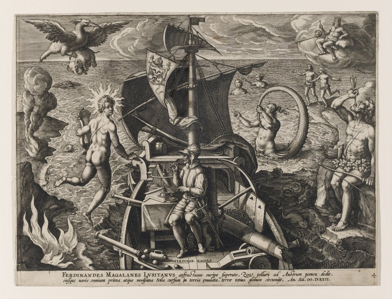 Ferdinandes Magallanes Lusitanus Americae Retectio de Philipp Galle