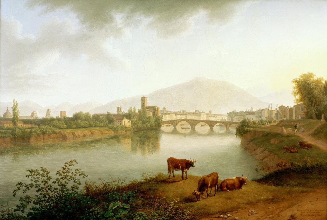 Vista de Pisa de Philipp Hackert