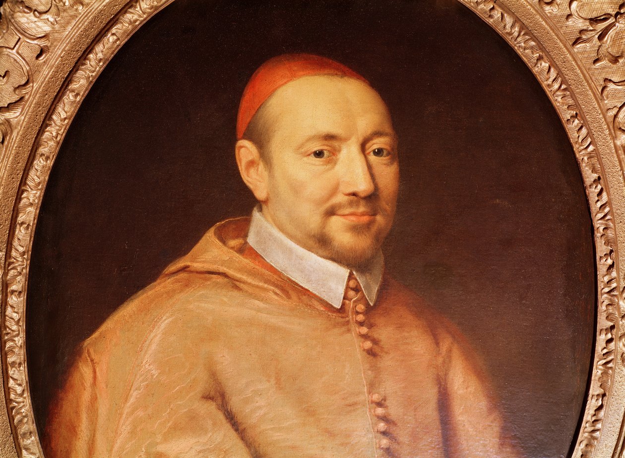 Retrato del Cardenal Pierre de Berulle (1575-1629) (detalle) de Philippe de Champaigne