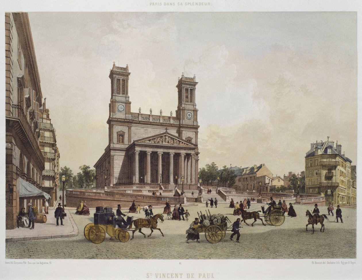 Iglesia de San Vicente de Paúl, París, ilustración de 