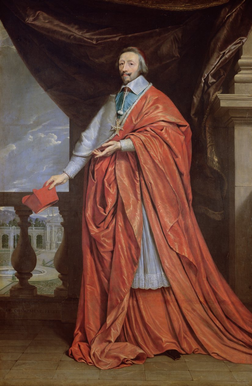 Retrato de Armand-Jean du Plessis, Cardenal Richelieu (1585-1642) de Philippe de Champaigne