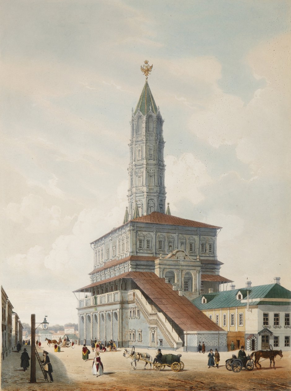 La Torre Sukharev en Moscú, 1846 de Philippe Benoist