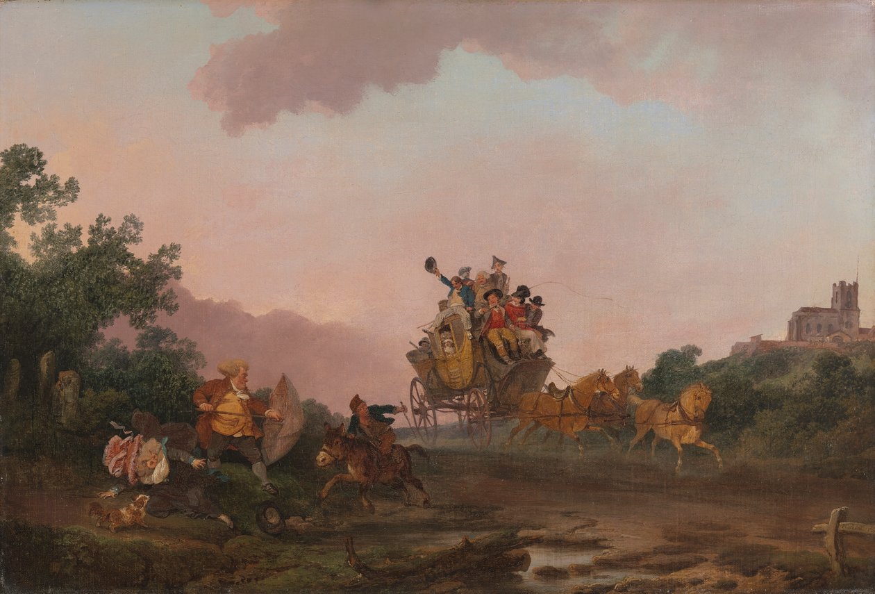 Revellers en autocar de Philippe Jacques de Loutherbourg