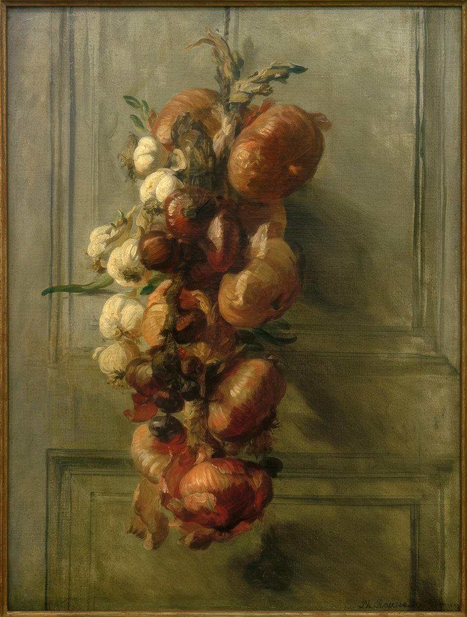 Bodegón con cebollas de Philippe Rousseau
