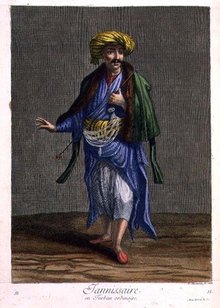 Jenízaro, con un turbante ordinario de Philippe Simonneau