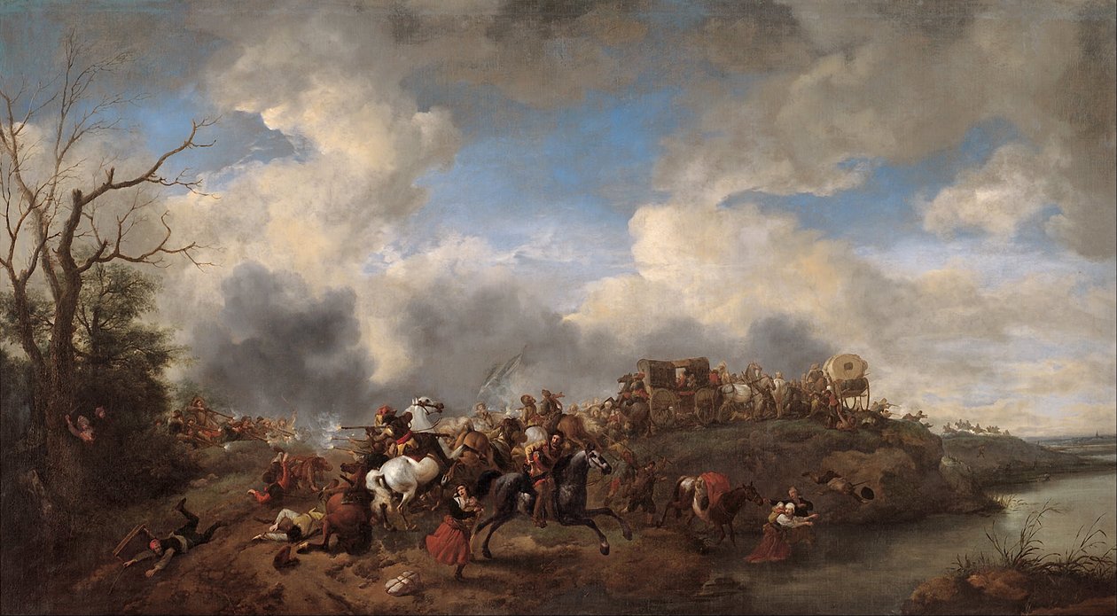 Una batalla de caballería de Philips Wouwerman
