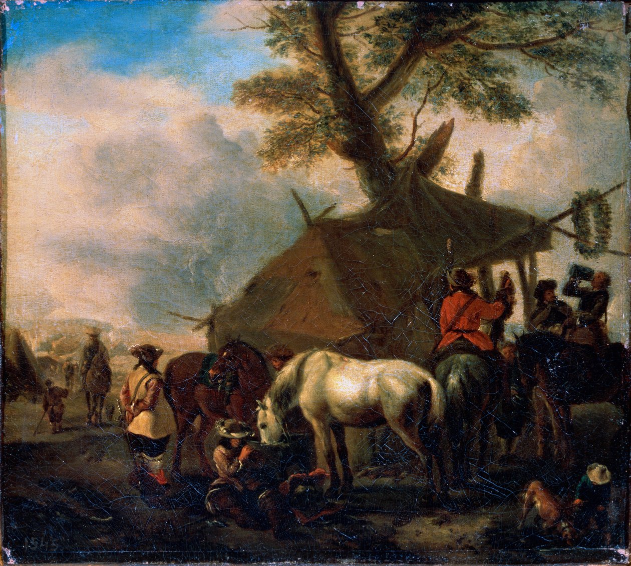 El Abrevadero, siglo XVII de Philips Wouwerman