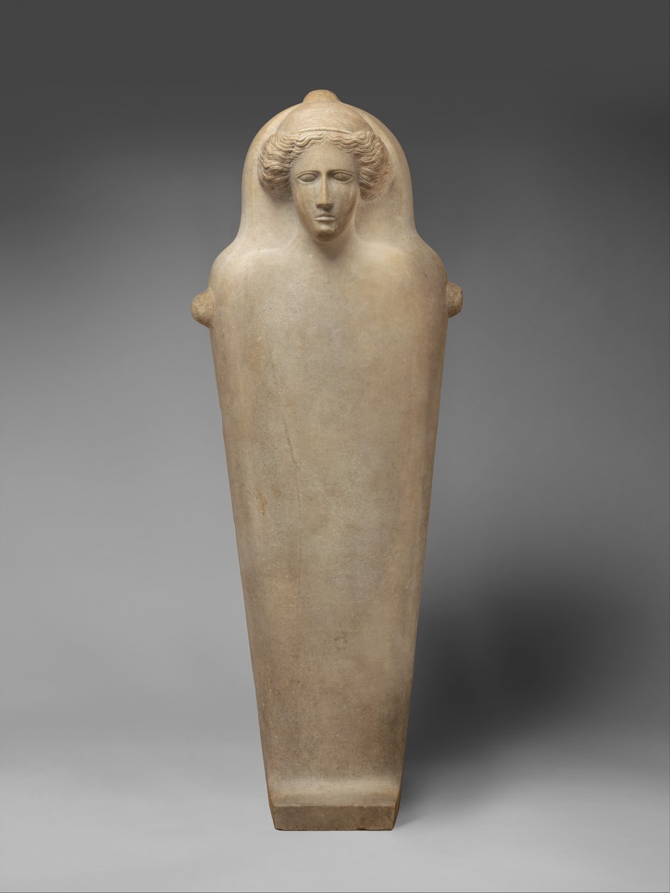 Sarcófago antropoide de mármol, c.410 a.C. (mármol de Paros) de Phoenician