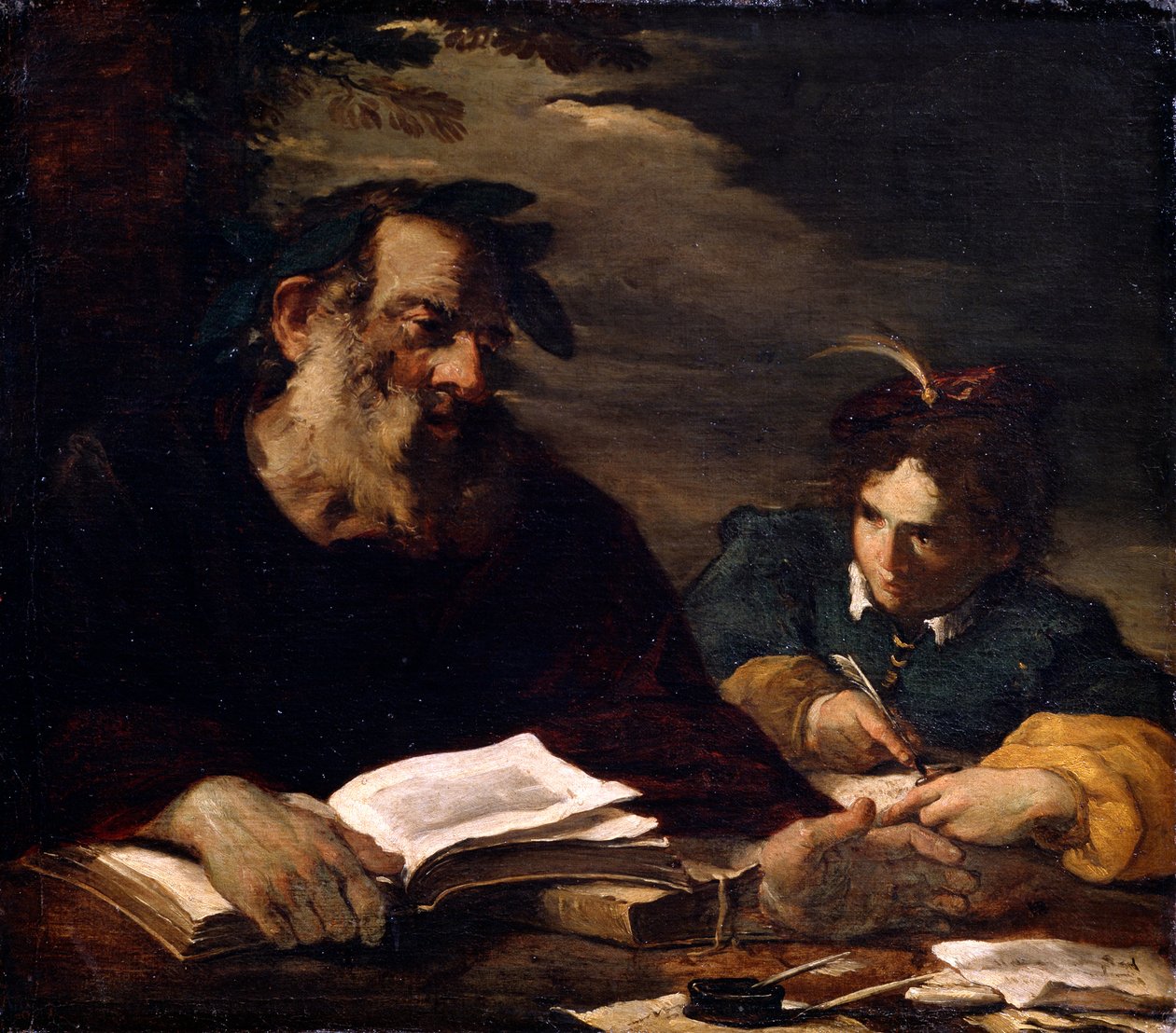 Homero dictando sus poemas, siglo XVII de Pier Francesco Mola