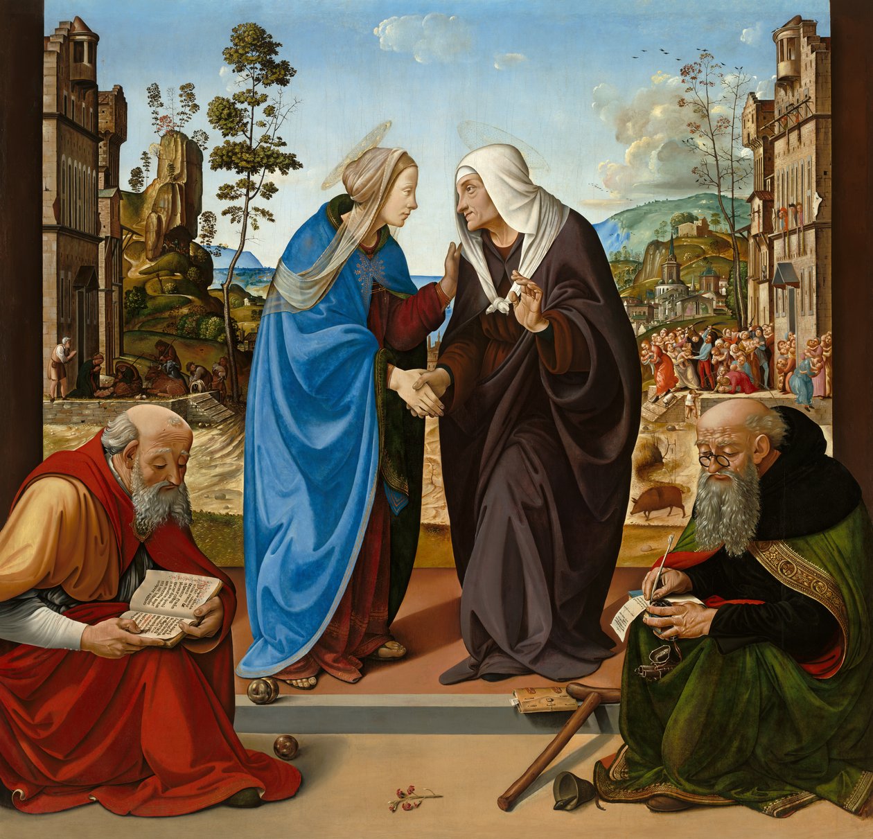 Visitación, escena de Piero di Cosimo