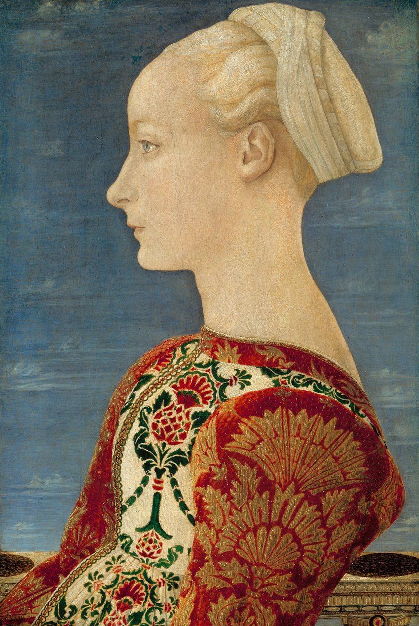 Retrato de perfil de una joven de Piero del Pollaiolo