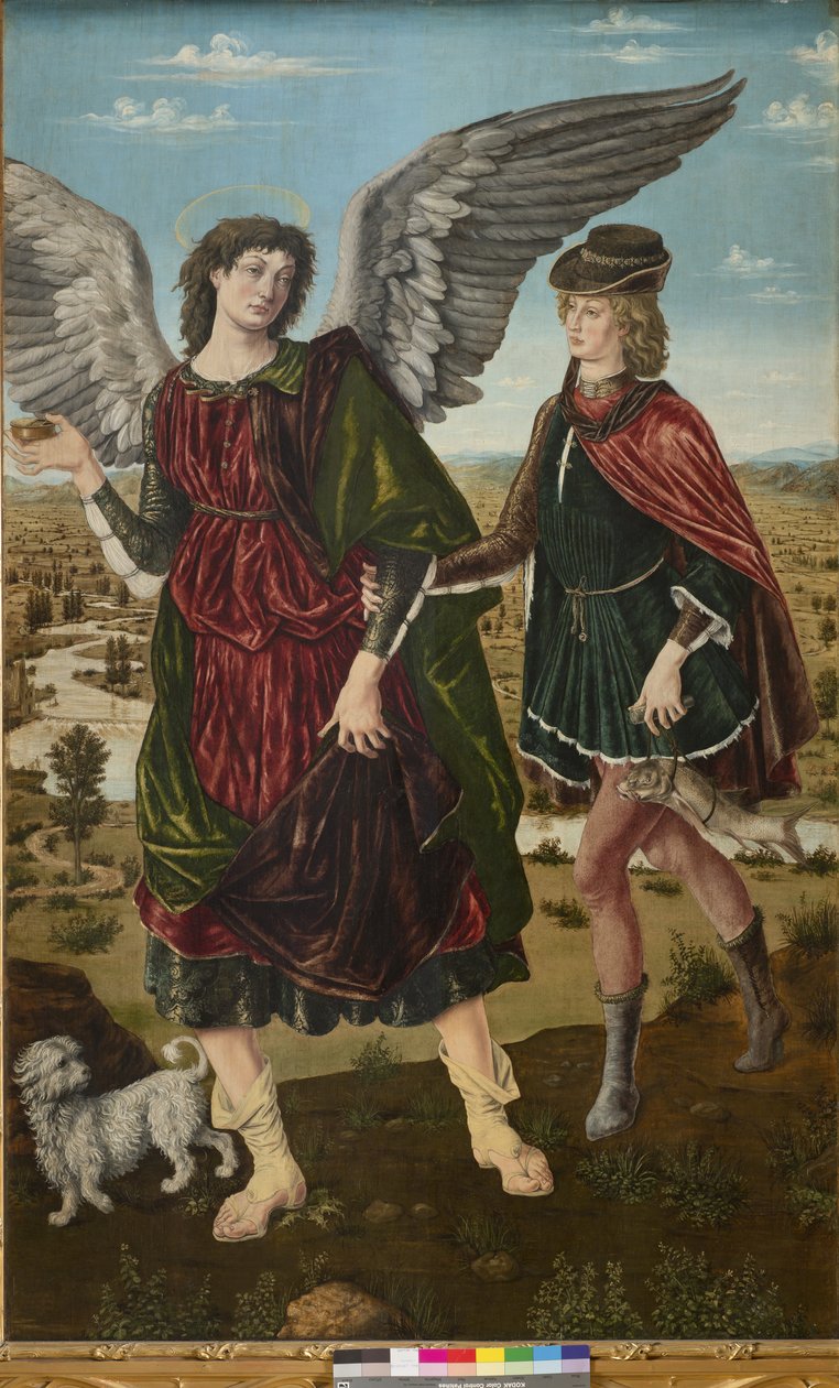El Arcángel Rafael y Tobías, 1465-70 de Piero del Pollaiolo