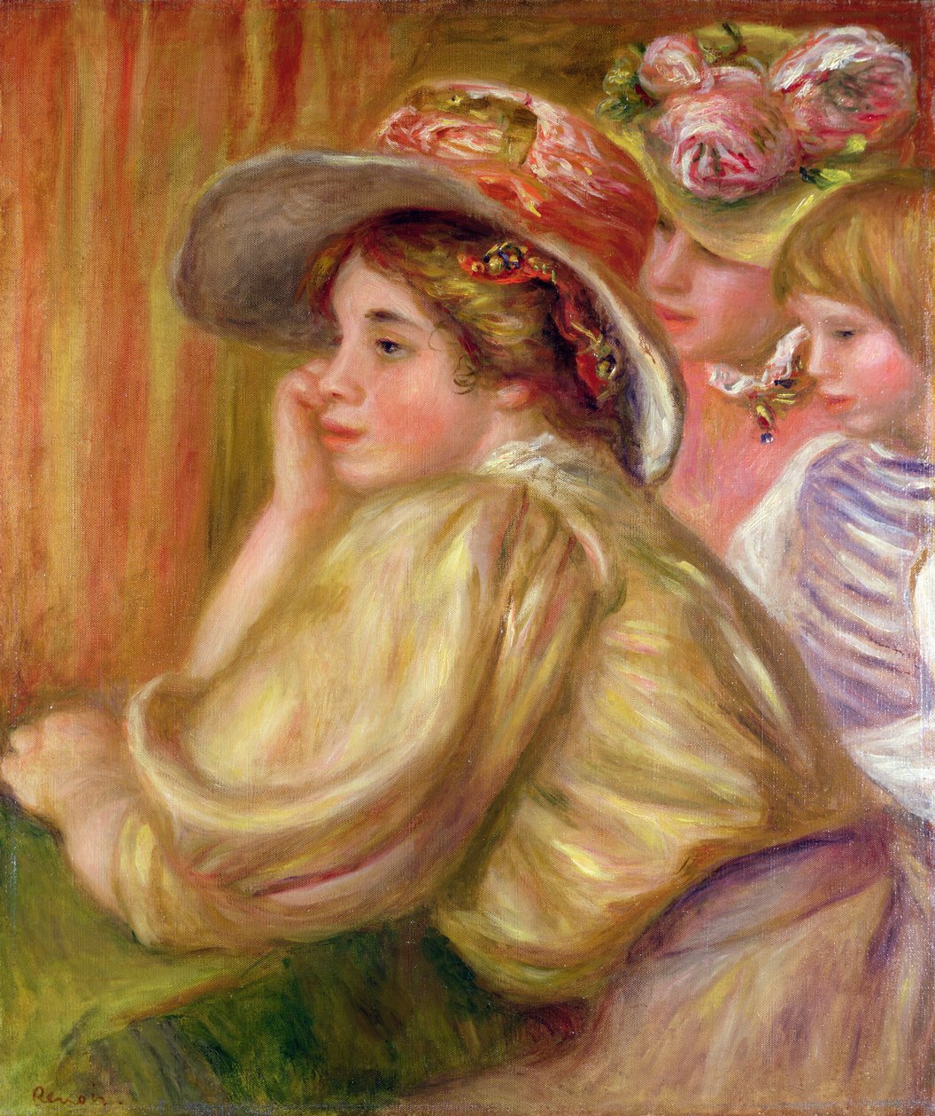 Coco y los dos sirvientes, 1910 de Pierre Auguste Renoir