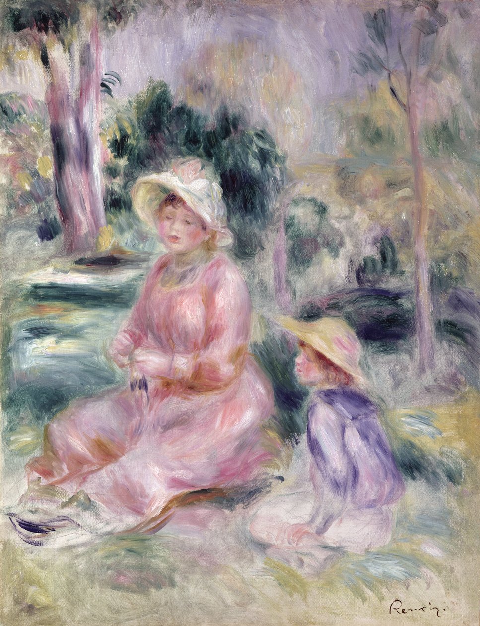 Madame Renoir y su hijo Pierre, 1890 de Pierre Auguste Renoir