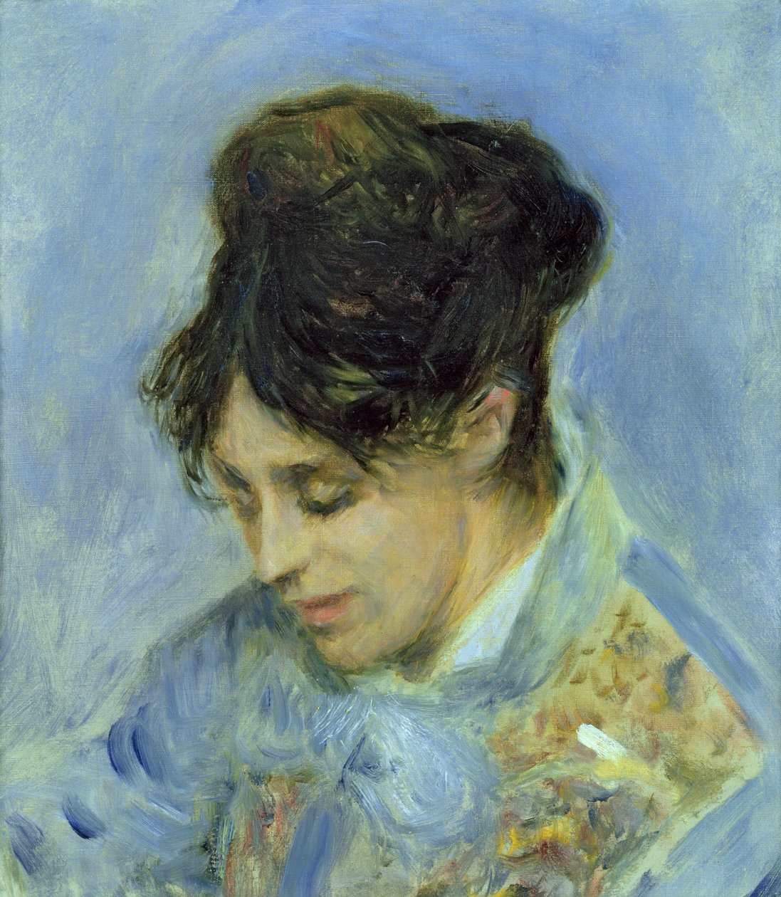 Retrato de Madame Claude Monet, 1872 de Pierre Auguste Renoir