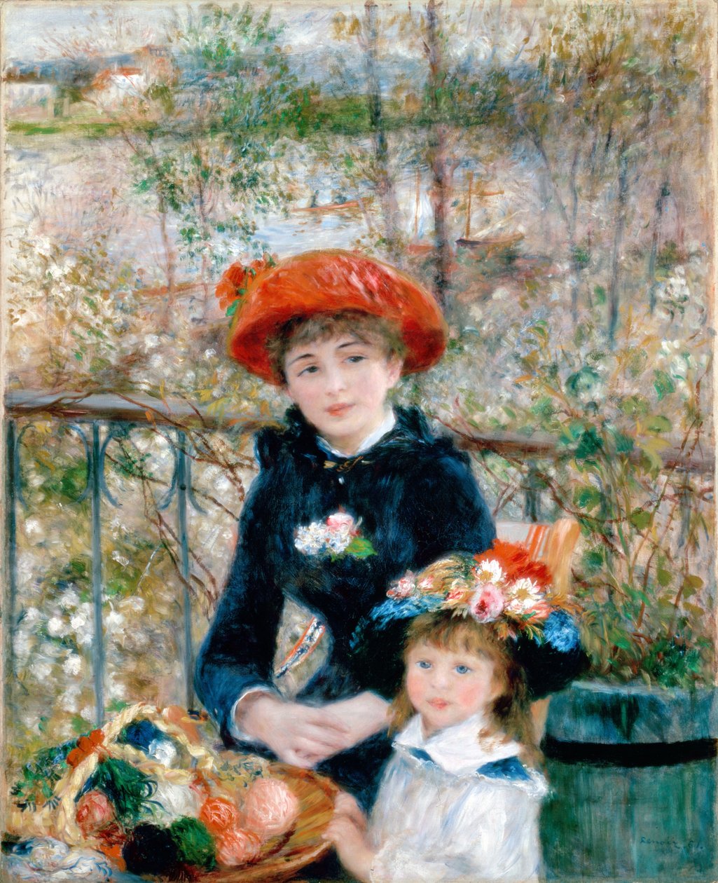 Las dos hermanas, en la terraza de Pierre Auguste Renoir