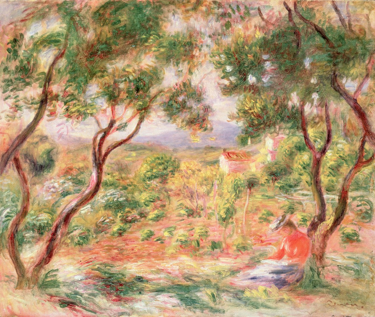 Las viñas en Cagnes, 1906 de Pierre Auguste Renoir