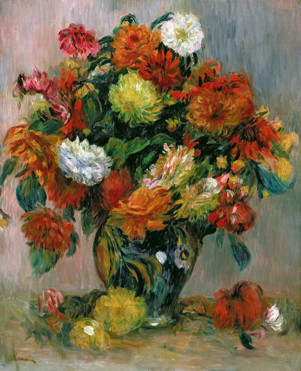 Jarrón de flores, c.1884 de Pierre Auguste Renoir