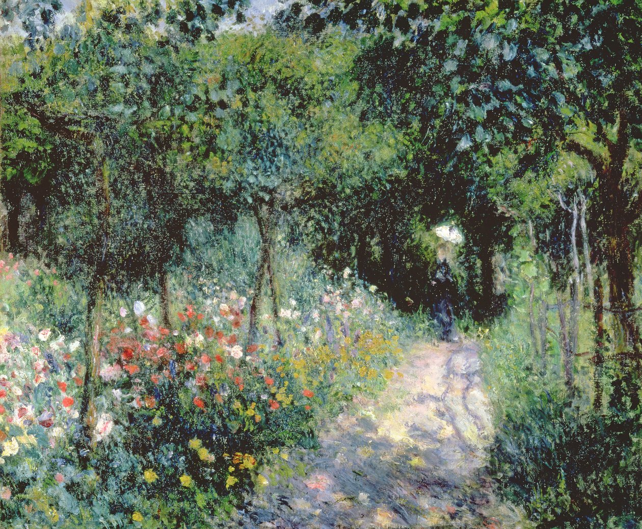 Mujeres en un jardín, 1873 de Pierre Auguste Renoir