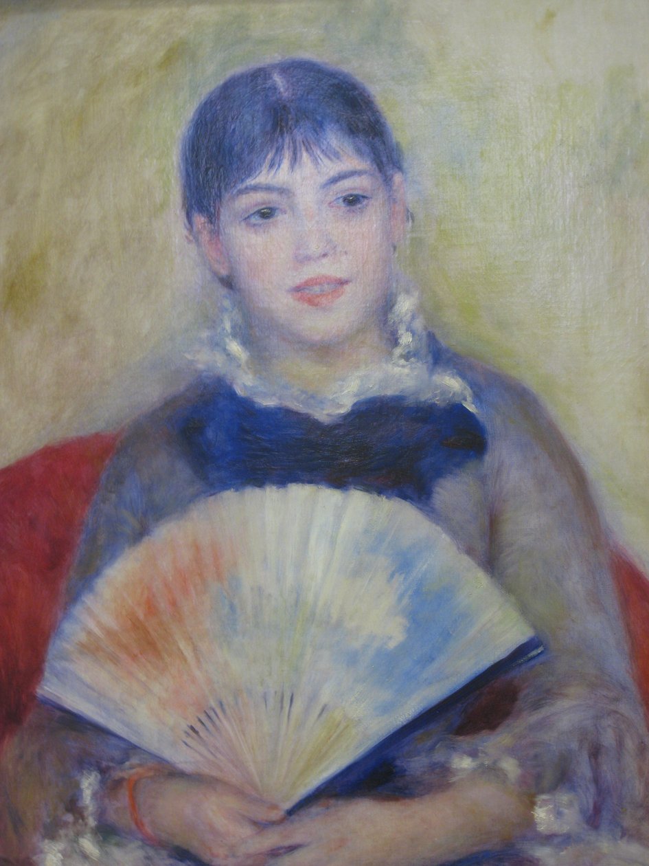 Jóvenes mujeres con un abanico de Pierre Auguste Renoir