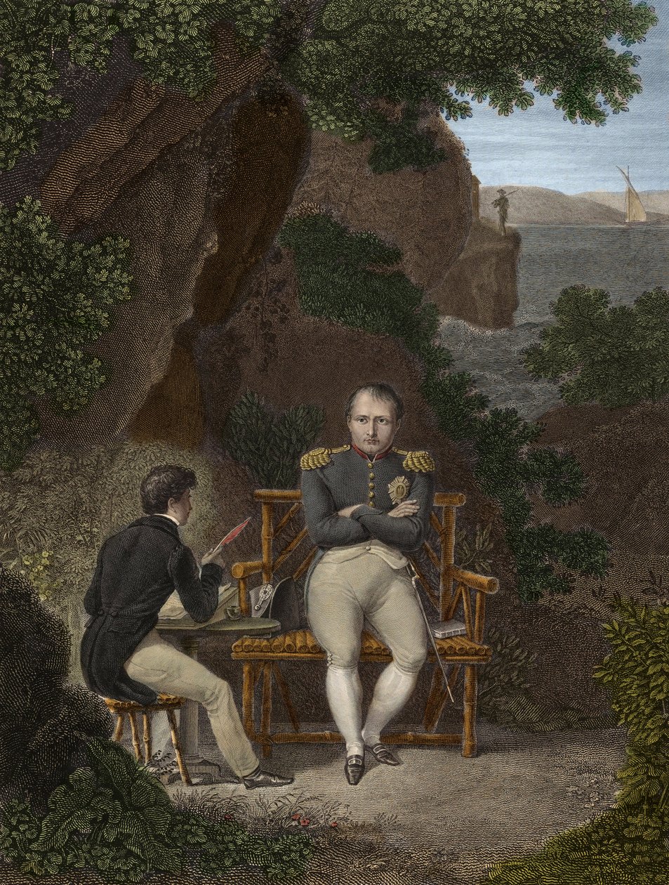 Napoleón I en el exilio en Santa Elena de Pierre Charles Bacquoy