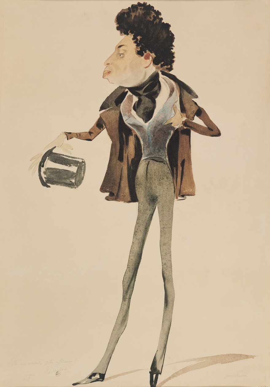 Caricatura de Alexandre Dumas Padre (1802-70) de Pierre Luc Charles Ciceri