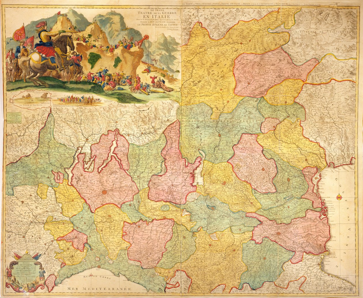 El Teatro de la Guerra en Italia, 1720 de Pierre Mortier