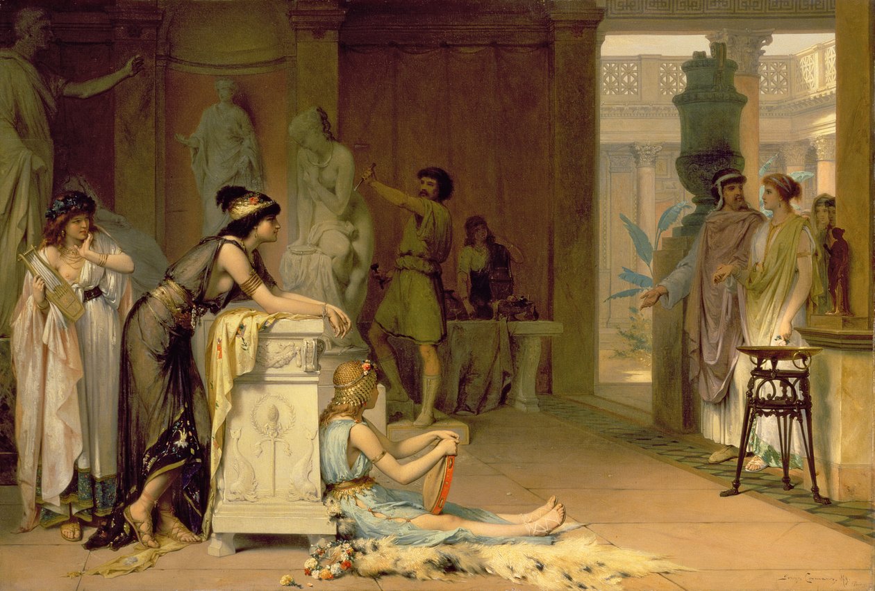 El estudio de Fidias, 1879 de Pierre Olivier Joseph Loommans