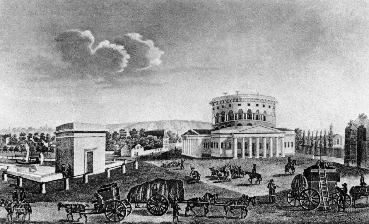 Vista de la puerta de la Villette, París de Pierre (after) Courvoisier