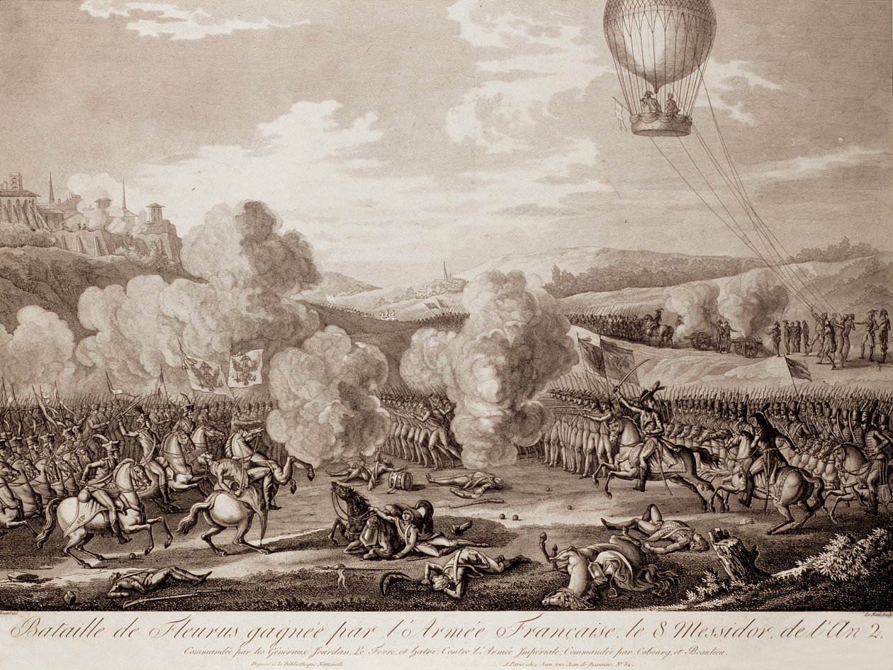 Batalla de Fleurus de Pierre Adrien (after) Le Beau