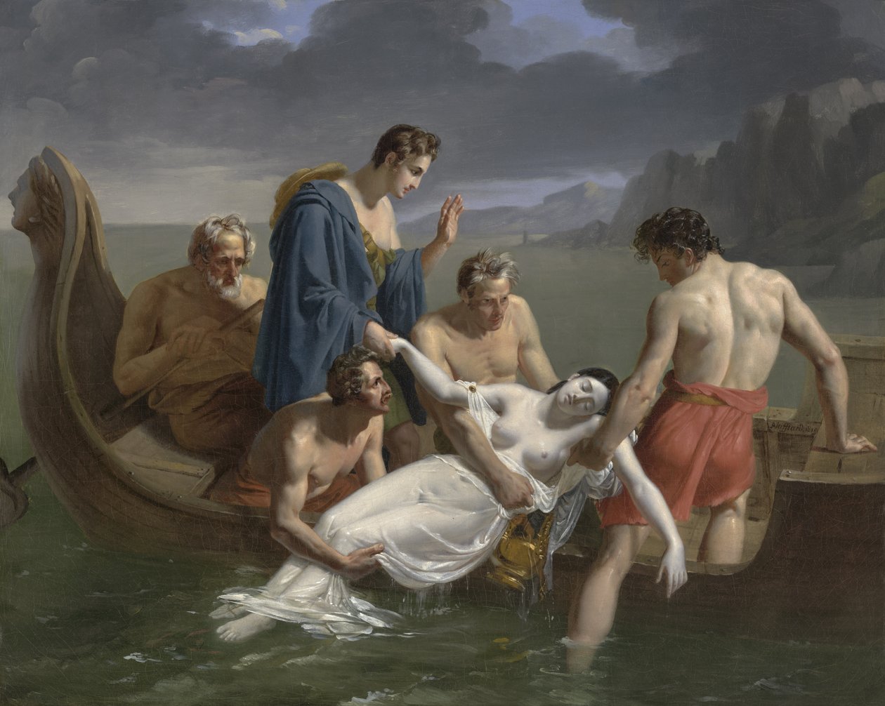La muerte de Safo de Pierre Antoine Augustin Vafflard