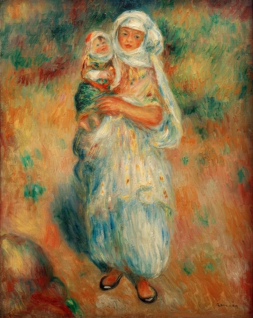 Argelina con niño de Pierre Auguste Renoir