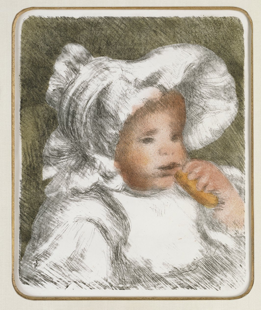 Niño con una galleta, c.1888-89 de Pierre Auguste Renoir