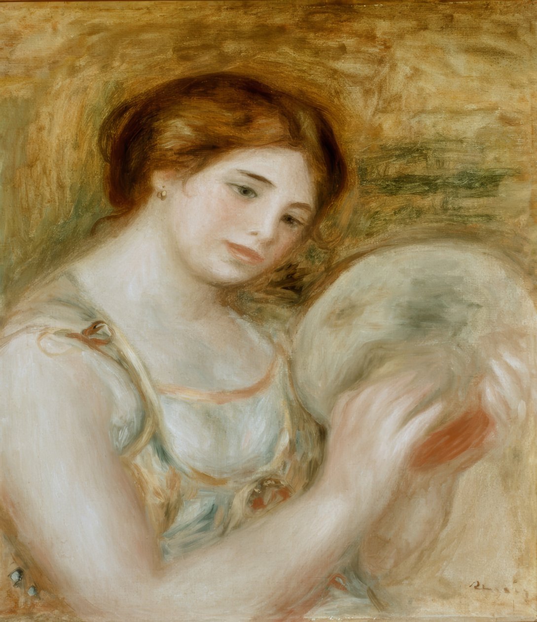 Mujer con pandereta de Pierre Auguste Renoir