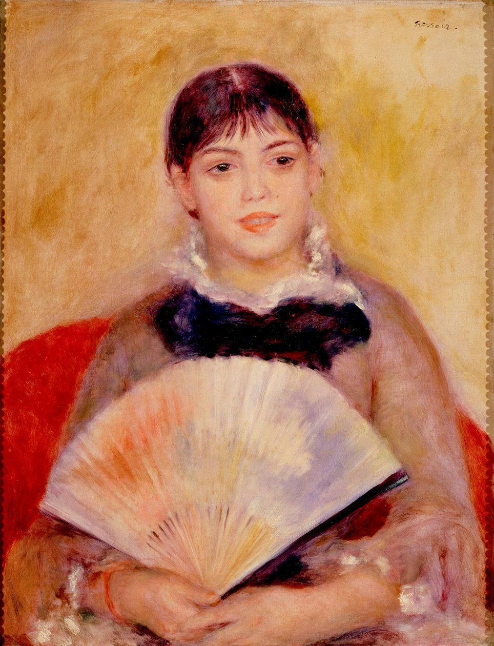 Niña con abanico de Pierre Auguste Renoir