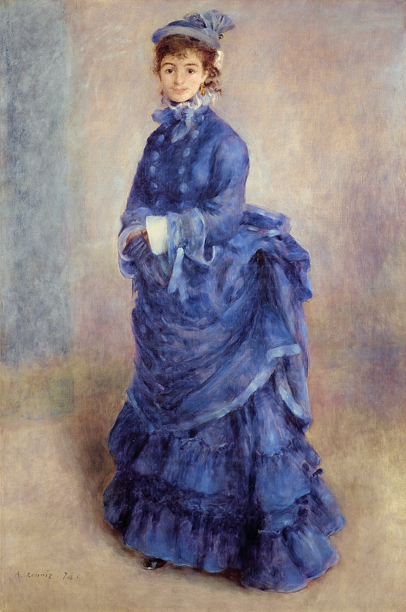 La Parisienne, La Dama Azul de Pierre Auguste Renoir