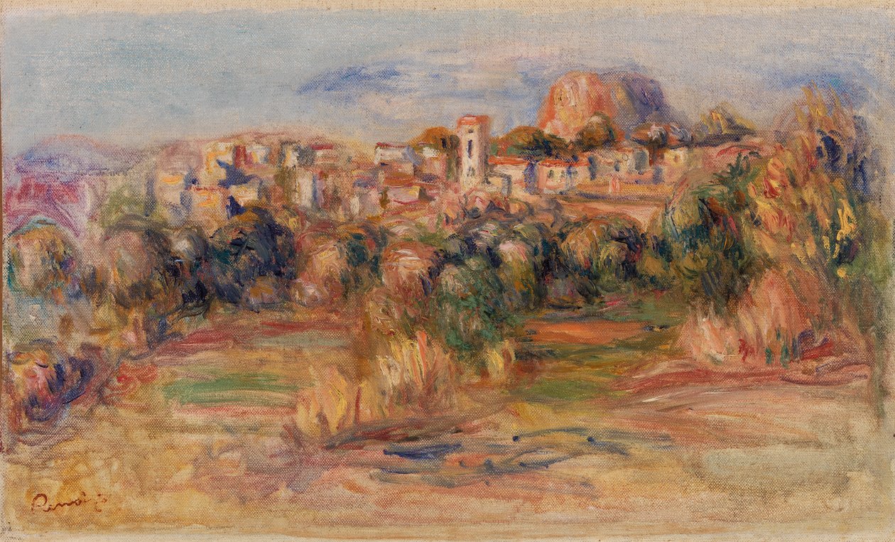 Paisaje, La Gaude (Paisaje, La Gaude) de Pierre Auguste Renoir