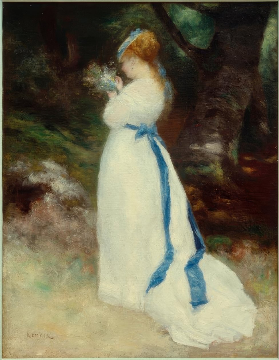 Lise con un ramo de flores del campo de Pierre Auguste Renoir