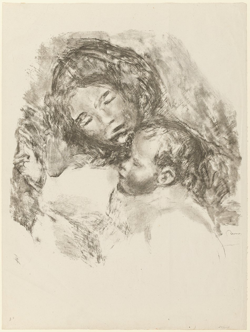Maternidad, gran lámina de Pierre Auguste Renoir