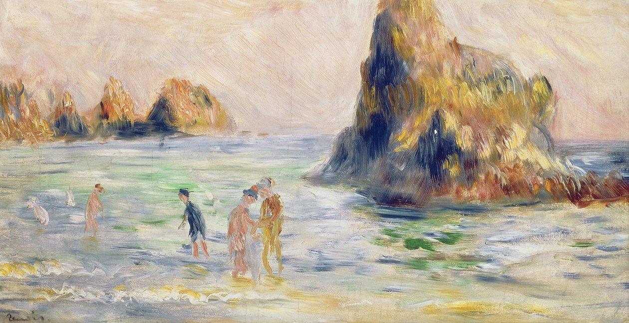 Bahía de Moulin Huet, Guernsey, c.1883 de Pierre Auguste Renoir