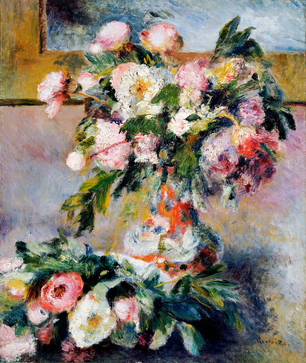 Peonías de Pierre Auguste Renoir