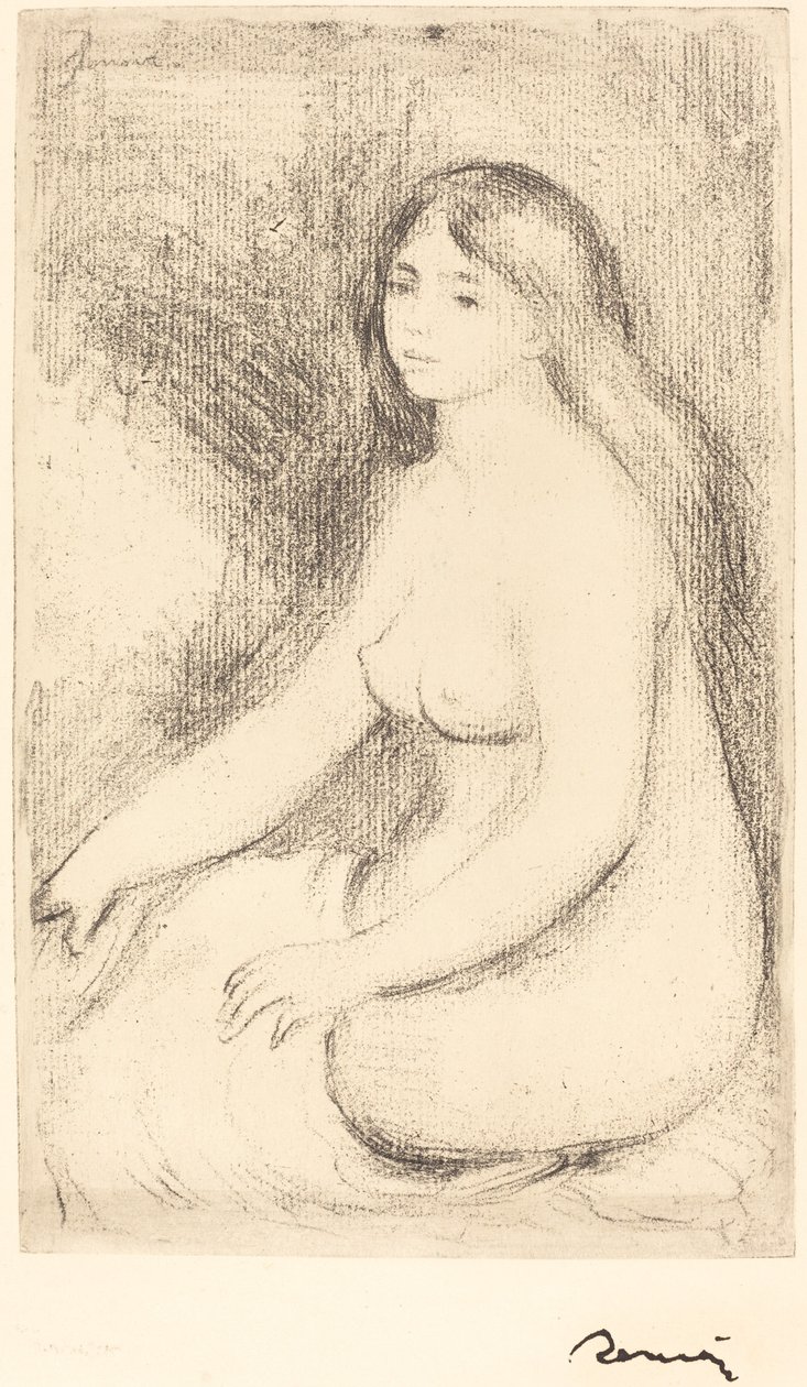 Bañista sentada (Baigneuse assise) de Pierre Auguste Renoir