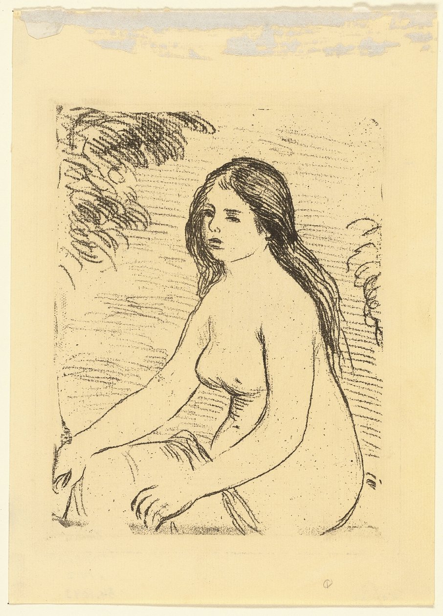 Mujer desnuda sentada de Pierre Auguste Renoir