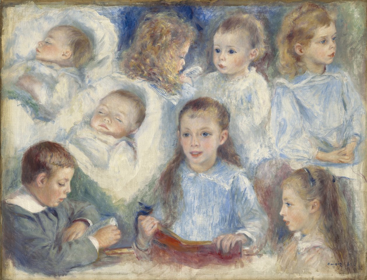 Estudios de Cabezas de Pierre Auguste Renoir
